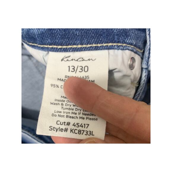 Kancan 90's Highrise Straight Cross Over Waist Stretch Jeans sz 30 NWT - Picture 8 of 9